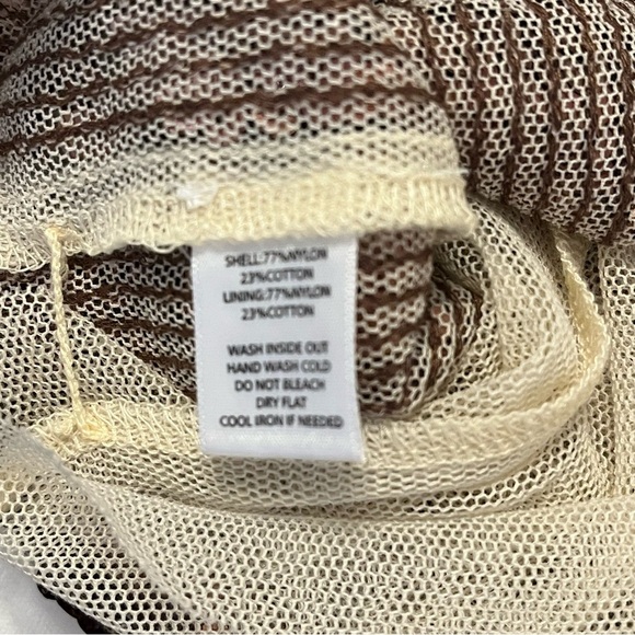 Ann Taylor LOFT Bronze and Cream Sequin Mesh Cap Sleeve Top Size Medium - Picture 3 of 13